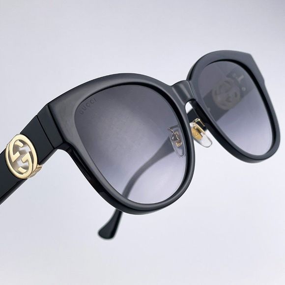 Gucci GG1028SK 006 Sunglasses Black Grey Gradient Square Women main image 5